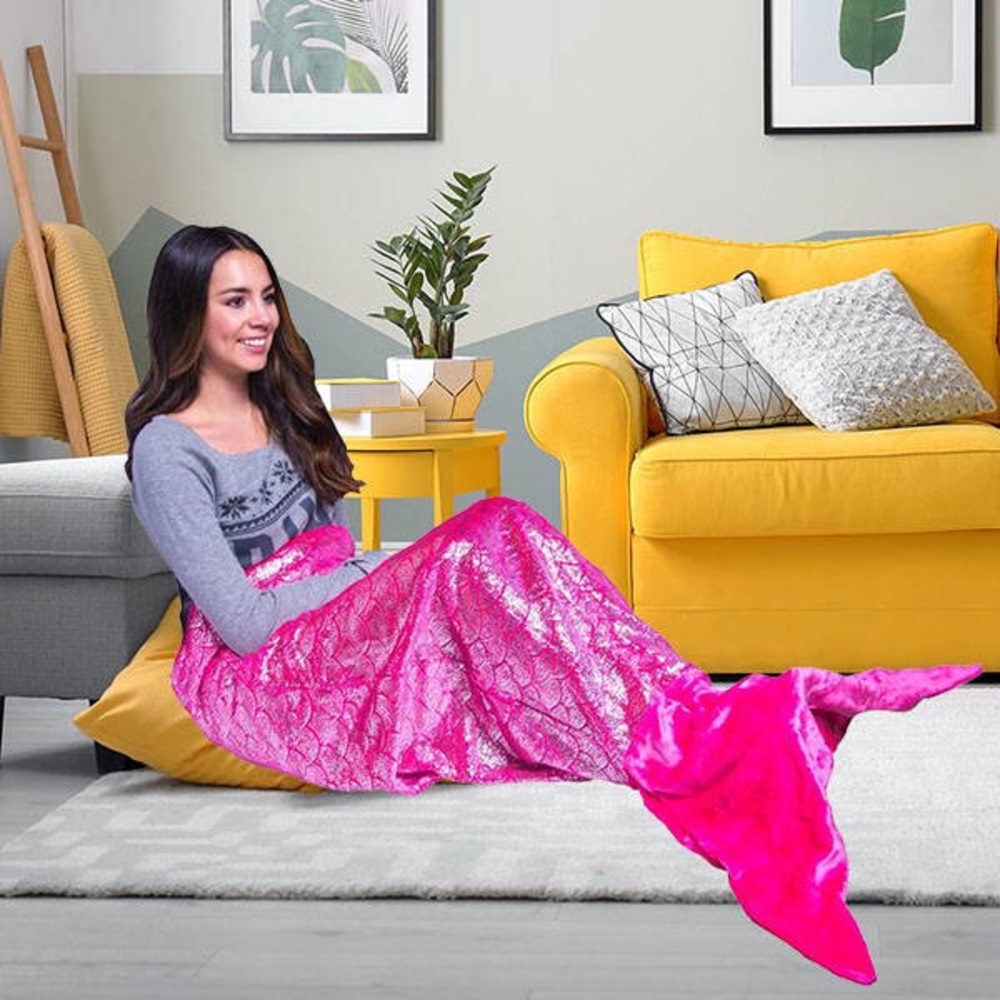 2/$6🆑NWOT COZY PINK MERMAID BLANKET
